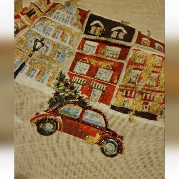 Dash Away Home Holiday City Town 56" Diameter Round Christmas Tree Skirt - Picture 3 of 6